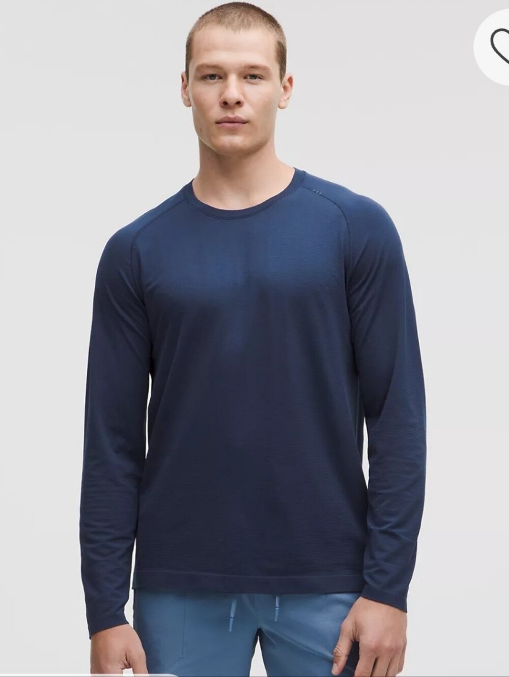 lululemon athletica Metal Vent Tech Navy Long-Sleeve Crew Shirt